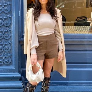 Intermix Suede Shorts